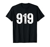 919 Código de Área Raleigh NC Teléfono Móvil Código de Área 919 Camiseta