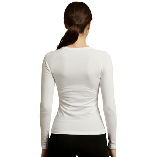 Image of NINQ Women's Athletic Compression Wear - Full Sleeve Workout & Training T-Shirt Designed for Gym, Running, Yoga, and Sports. Breathable, Stretchable