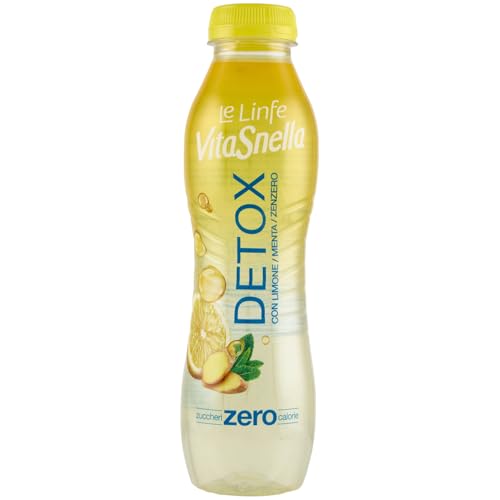 Vitasnella Le Linfe Bevanda Analcolica Detox con Limone, Zenzero e Menta, 0.5 L