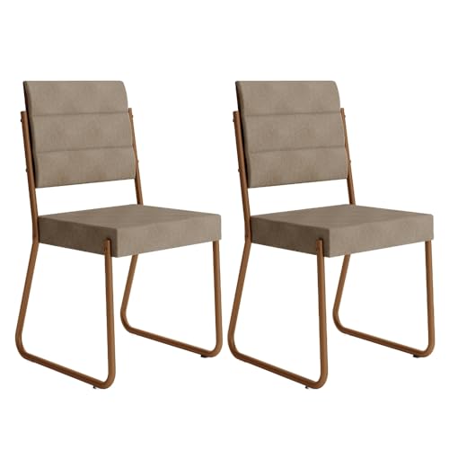 Melhor Cadeira para Mesa de Jantar: Top 10 Melhores em 2025 23 Conjunto 2 Cadeiras de Jantar 1736 Carraro Caramelo/rose
