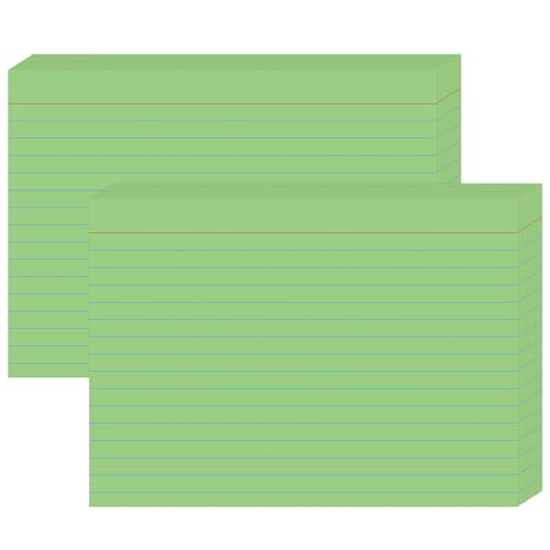 Cartes vertes 12,7x17,8 cm épaisses de 160g/m² pour une écriture fluide et durable