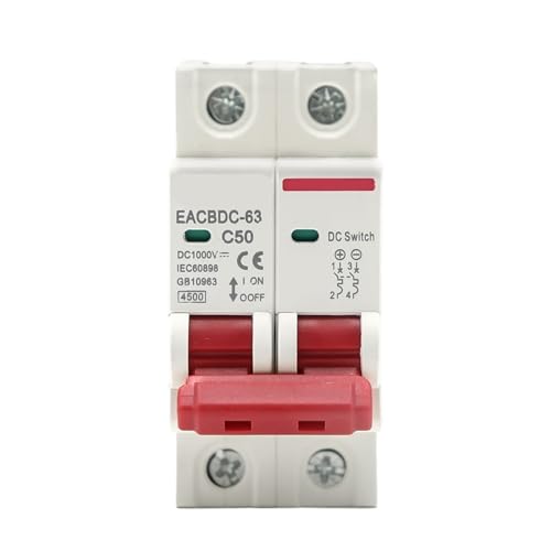 Magnetotérmico DC 2P 1000V de 6A para regular la intensidad en cuadros eléctricos de paneles solares
