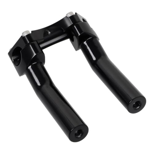 Elevador de manillar de 5 pulgadas en negro texturizado para abrazadera de 1" de Harley Dyna