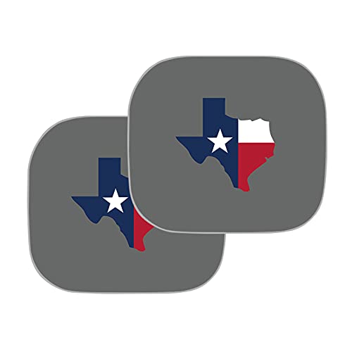 Windshield Sun Shade 2-Piece - Flag Map of Texas Foldable Car Front Window Sunshade,Heat and Sun Prevention Visor Protector for Most Sedans SUV Truck