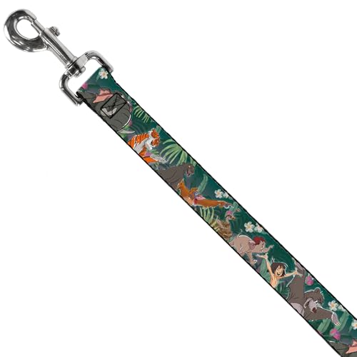 Correa para mascota Libro de la Selva verde resistente Buckle Down 6FT 3