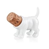 Misst ca. 8 cm x 6 cm x 3 cm Rufus / Weinstopper aus Porzellan und Kork: Form \'\'Hinterteil Hundes\'\'