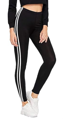 Image of Women's 3 /4th Length Super Stretch Sports Leggings | Snug Fit | Moisture-Wicking | Activewear | Gym | Yoga | Running | Exercise | Fashionable | Trendy Jeggings