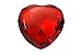 Tripact Inc Diamond Jewel Paperweight 80mm Ruby Heart Shaped Cut