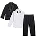 Nautica Boys' Little 4-Piece Set with Dress Shirt, Bow Tie, Jacket, and Pants, Black Tuxedo, 5