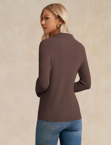 Image of GRACE KARIN Women Fall Long Sleeve V Neck Collar Knit Pullover Sweaters