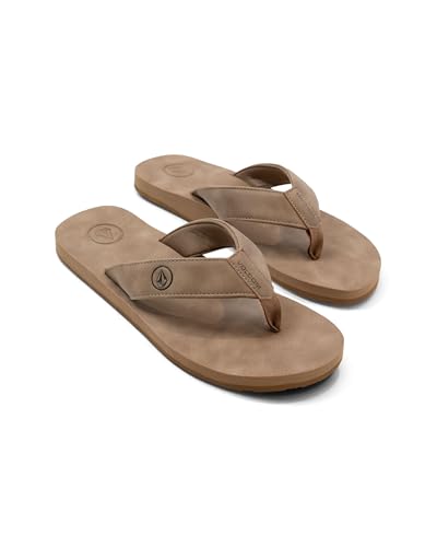 Image of Volcom Men's Daycation Flip Flop Sandal - Soft Brushed Recliner Comfort Foam Footbed