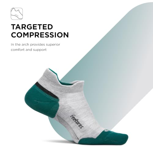Image of Feetures Elite Max Cushion No Show Tab - Running Socks for Men & Women, Athletic Compression Socks, Moisture Wicking