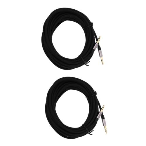 Cable audio aux macho a macho Uonlytech con doble trenzado de nylon negro 7