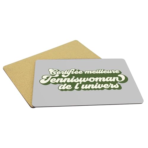 Sets de table souples gris grand format napperons liège 39,5x28,5 cm pour cuisine - 5
