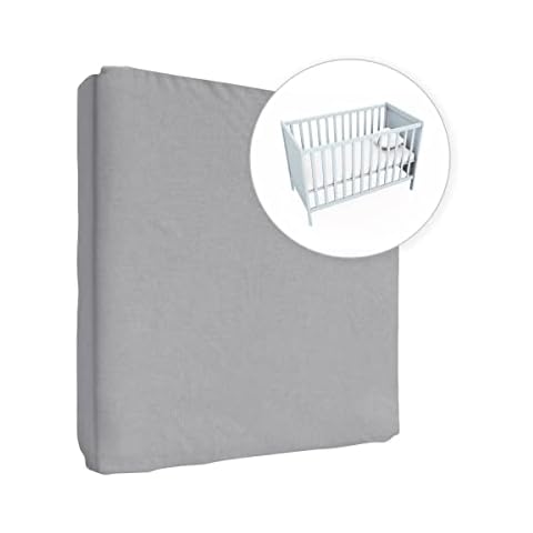 Grey 100% Cotton Fitted Sheet for Toddler Cot Cover