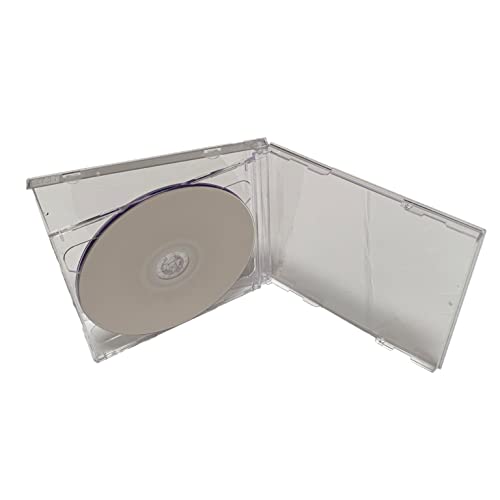 Todomedia 10.4Mm Double 2 Disc Capacity Clear Cd Jewel Case For Cd & Dvd Discs, Standard Thickness Clear Cd Jewel Case With Two Disc Hubs & Swing Tray (10-Pack) #TOP2