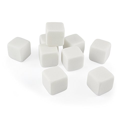 Grenhaven - Lot de 9 glaçons Pierre pour Whisky - stéatite Naturelle - avec Pochette en Tissu glacon Whisky - Optique de Granit