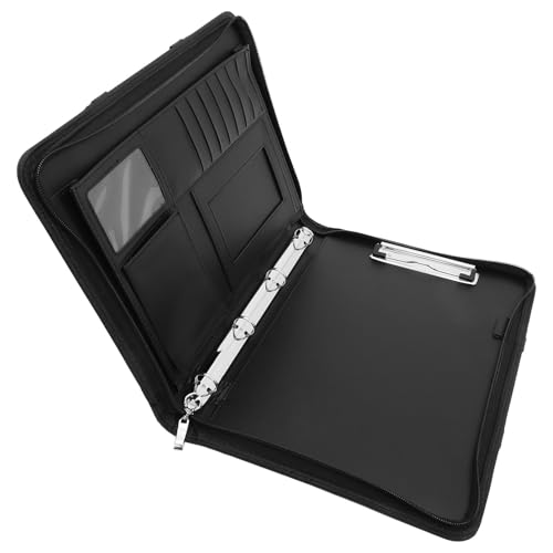 HYTROVE Bolsa de Almacenamiento de Archivos A4 de Pu y Metal Cremallera, Organizador Práctico y para Guardar Documentos en Oficina o Escuela