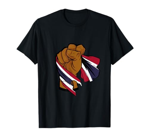 Drapeau thaïlandais Handfist Thai Roots Thaïlande Drapeau Asiatique Thai Pride T-Shirt