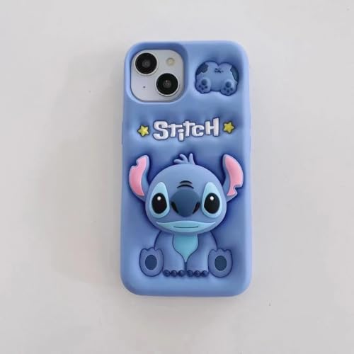Image of MIDOS Back Cover Compatible with iPhone 15 Girls Case 3D Cute with Holder Full Protective Case for-iPhone 15 (Case 10)