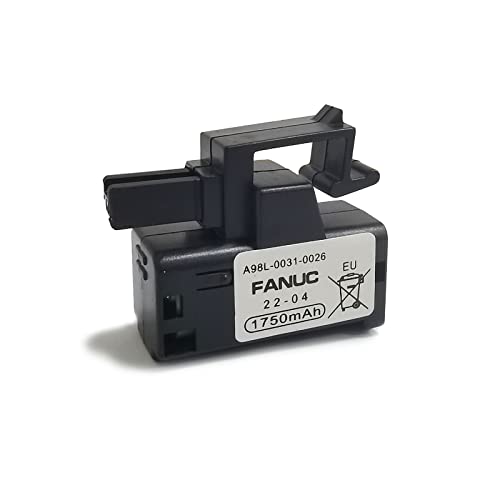 STEPMAX 1 Pack 3V 1750mAh FANUC A98L-0031-0026 PLC Battery, Replacement for FANUC A02B-0309-K102 CNC Machine Controler Battery