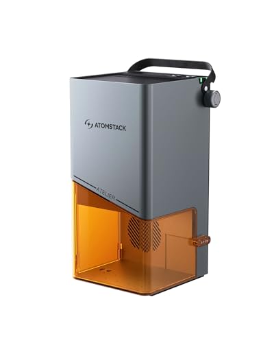ATOMSTACK Atelier L1 Laser Graviermaschine 12W 4000mm/s Hochgeschwindigkeit Intelligente Kamera Klasse 1 Zertifiziert Tragbarer Laser Cutter für Holz Metall Leder DIY Projekte & Schmuck