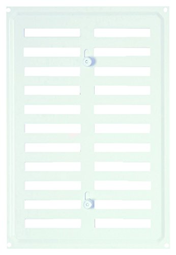 Brinox B70390D - Rejilla con persiana (24,5 x 17 cm) color lacado blanco