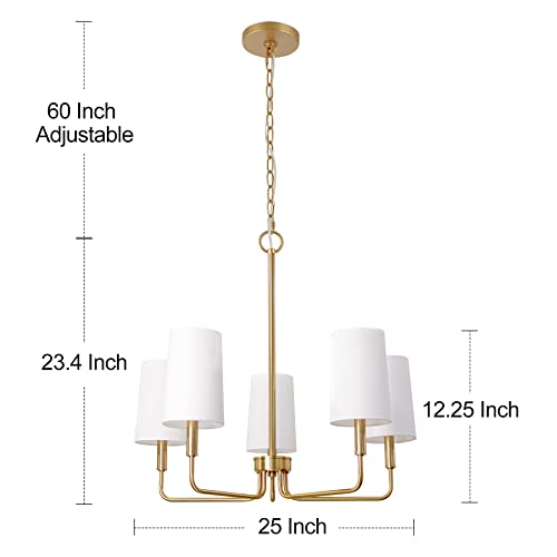 Homebelife HBL022 Chandelier, Brushed Brass thumb #2