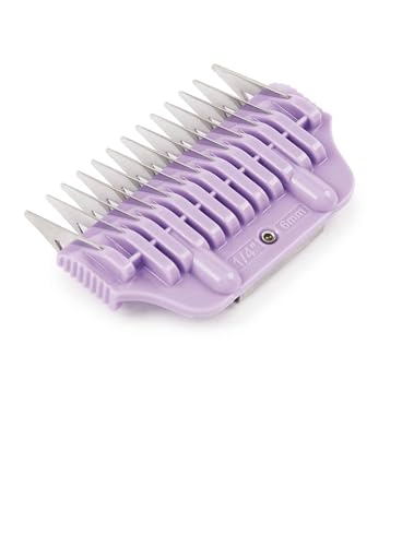 PUREPET Wide Clipper Blade Grooming Attachments Groom Your Dog or Cat with Ease (1/4 in, 6 mm - Lavender)