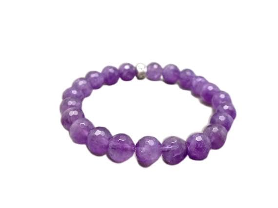 Bracelet stretch améthyste 10mm pour vos séances de yoga