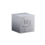 1 Inch Magnesium Cube Metal, High Density Element Cube Pure Metal, for Element Collections Lab Experiment Material,Elemental Collection Hobby,Gift for Children (Magnesium)