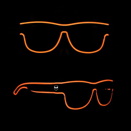 Image of Hookaba LED Jam Shade Party Glasses | Unisex Wireless Light-Up for DJ Night, Live Concerts, Halloween, Birthdays | Neon Specs for Boys, Girls, Kids | Dynamic Colors for Carnival & Clubbing