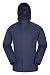 Produktbild Mountain Warehouse Pakka wasserdichte Herren Jacke zusammenfaltbare Regenjacke Windjacke Kapuze Tragebeutel Camping Outdoor, Frühling Marineblau XL