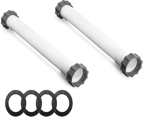 Pool Sand Filter Pump Hose Replacement - 11535 Interconnecting Hoses for Above Ground Pool 1.5 Inch Pool Filter Hose for 16 Inch Intex Coleman Sand Filter Pumps & Saltwater Systems (2 pack)