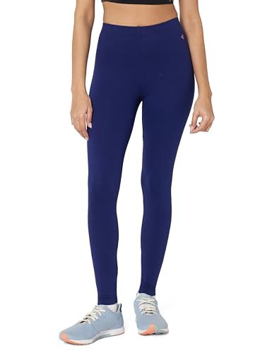 Image of Jockey AW87 Women's Super Combed Cotton Elastane Stretch High Rise Leggings with Ultrasoft Waistband