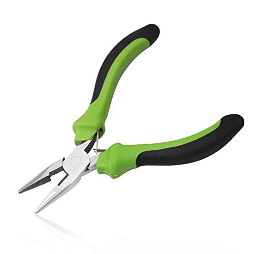 Image of Mini Long Nose Pliers with Cutter 4.5 Inch Wire Cutters Wire Cutting Tool Jewelry Making Pliers Handcraft Beading Repair Tool