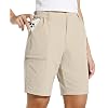 Willit Women’s 10″ Hiking Cargo Shorts Stretch Golf Active Long Quick Dry Outdoor Summer Shorts