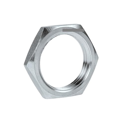 Contratuerca hexagonal de 1/4" BSP en acero inoxidable 304 para tuberías fijas 2