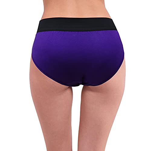 Image of RC. ROYAL CLASS Women's Solid Plain Broad Elastic Pure Cotton Hipsters Multicolored Panty(Pack of 3)