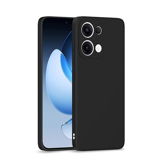 Image of Designerz hub Oppo K13 5g Back Cover | Soft Silicone Slim Back Case Cover for Oppo K13 5g- Black