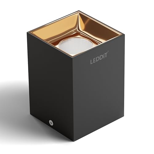 Image of 15W Warm White Square Surface Cylindrical Shape Indoor Ceiling Mounted Spot Light COB Down Light with Aluminium Body - Rose Gold Pack of 15 (with 2 Years Warranty)