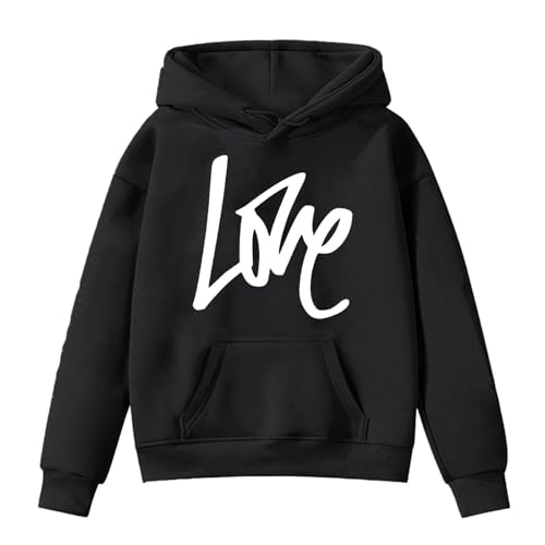 Generisch Sudadera de San Valentín minimalista para el día de San Valentín, camiseta de novia, corazón, cuello redondo, suéter de San Valentín, informal, estampado minimalista, cuello redondo, ajuste