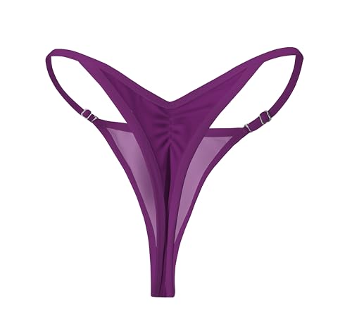 Catálogo de Tangas para Hombre los mejores 10. 50 Gollsh Ropa Interior Braga Lenceria para Hombre Tanga Brasileña Sexy Levanta gluteo resata Bulto Ajustable (MX/US, Alfa, Mediano, Regular, Regular, Morado UVA)