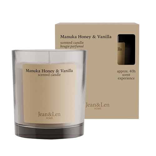 Jean & Len Scented Candle Manuka Honey & Vanilla, hergestellt mit...