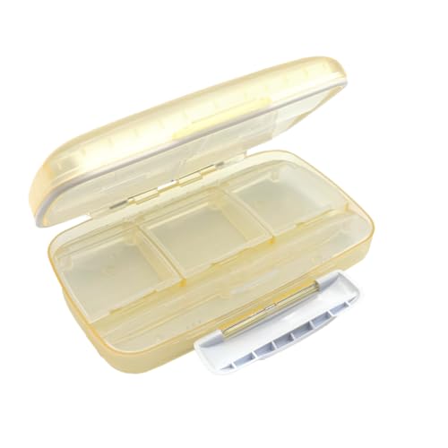 EZY DOSE Moisture-Proof Pill Case, Medicine Planner, Vitamin Organizer Box, Travel-Friendly, Latch-Closure to Secure Contents, 8 Individual Compartments of Multiple Sizes with Tight Seal, Large, Cream