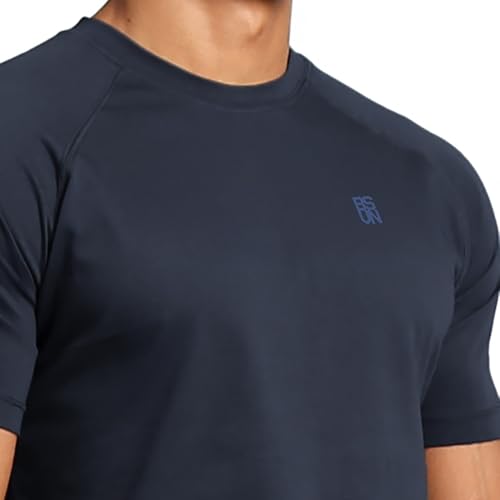 Image of Casual Short Sleeve Crew Neck Classic Wicking Breathable Fitness Muscle Athletic T Shirts Mens