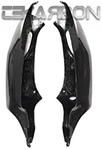 Replacement for Tail Side Fairings, Kawasaki ZX14R (2012-2016), Carbon Fiber, 2x2 Twill Weave