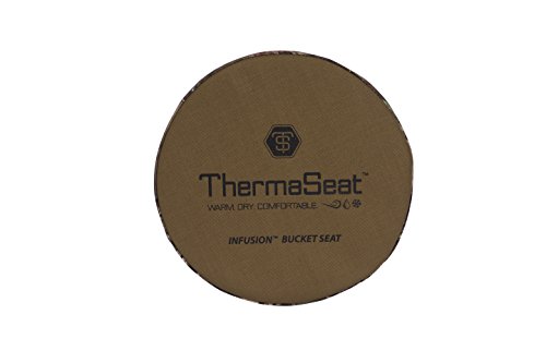 Northeast Products Therm-A-Seat Infusion Bucket Lid Spin Seat, Coyote/Mossy Oak Infinity, 3" #TOP2