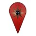 Viking Knights Eight Pointed Chaos Star Battle Ready Norse Runic Wooden Huge Kite Shield Red