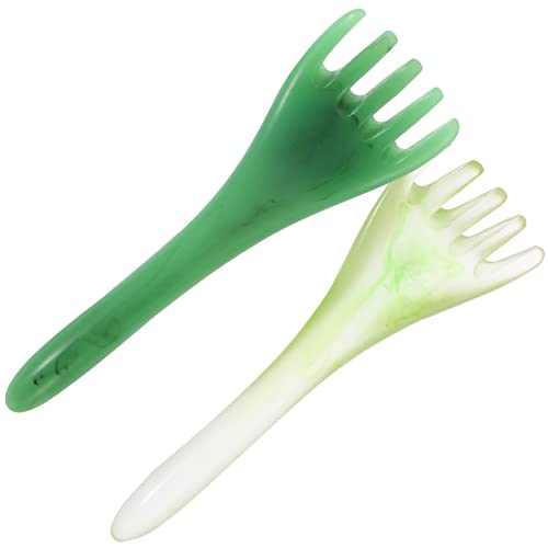 FRCOLOR 2 Uds Peine Masajeador Para Cara Guasha Raspador Cuero Cabelludo Herramienta Masajeador Cabeza Hormigueo Masaje De Cabeza Herramienta De Cabeza Herramientas Eléctricas Señorita